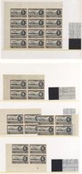 1938-53 1s Black & Sepia, A UM Selection Incl. P.13½ Corner Block Of Four, Plate Block Of Four, P.13 Corner Marginal Blo - Sonstige & Ohne Zuordnung