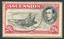 1938 P.13½ 2/6d Black & Deep Carmine With Davit Flaw, Superb U Example On A Small Piece, Off Centre, SG.45b. Scarce. (1) - Autres & Non Classés