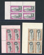 1938-53 P.13 2/6d, 5s & 10s, Each Upper Corner Marginal UM Block Of Four, SG.45c, 46a & 47b. Cat. £460+ - Sonstige & Ohne Zuordnung