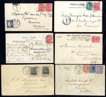 Covers (3) & Postcards (3), Two Have Paquebot Cancels, One Card Has A Straight NOT IN......DELIVERY Cachet, One Envelope - Autres & Non Classés