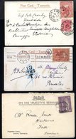 1887-1912 Covers Or Postcards (9) Incl. An O.H.M.S Supreme Court Cover With A 2d Perfin 'T', Tax Markings, Two Cards Wit - Sonstige & Ohne Zuordnung