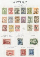 1913-84 VFU Collection On Leaves Incl. Roos To 5s, 10s, £1 & £2 SG.135/8, KGV Heads To 1/4d, Better Early Commems Incl.  - Other & Unclassified