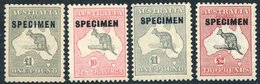 1923-24 £1 Optd SPECIMEN, Fine M, SG.75s, 1931-36 10s, £1 & £2 Optd SPECIMEN UM, SG.136s/8s. (4) - Sonstige & Ohne Zuordnung