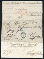 1830's-60's Pre-stamp Covers With Range Of S/line & C.d.s Cancellations Incl. 'turned' Letter, Most With Contents, Also  - Sonstige & Ohne Zuordnung