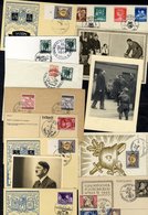 German Occupation Covers Incl. Dual Frankings (6), Slogans, Special Cancellations Incl. Anschluss Cachets, Hitler Propag - Autres & Non Classés