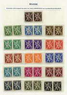 1944 Victory Rampant Lion Inscribed 'Belgique Belgie' UM Set In IMPERFORATE PAIRS, Similar Set For 'Belgie Belgique' Ins - Autres & Non Classés