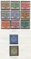 Collection On Leaves 1865 6d (2), 1863 Vals To 1s, Dock Types To 4d, 1910 To 1s, 1920-21 1st Issue To 6d, 1922 To 1s (2) - Autres & Non Classés