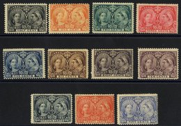 1897 Jubilee Set Up To 50c (11 Vals), M Or Part O.g. (50c - Tiny Gum Thin), From SG.121/134. (11) Cat. £930 - Other & Unclassified