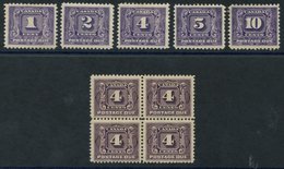 1928 4c Violet UM Block Of Four, SG.D5, 1930-32 Set M, SG.D9/13. Cat. £300 (6) - Altri & Non Classificati