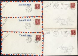 1937 United Air Transport First Flight Covers (10) Incl. 1937 March 17th Edmonton - Fort St. John (pilot Signed), Anothe - Autres & Non Classés