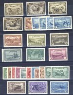 1942-48 War Effort Set UM SG.375/388 & 1946 Peace Set UM, SG.401/6, Plus A Set Of 9 Air Stamps From 1928 To 1947, SG.274 - Altri & Non Classificati
