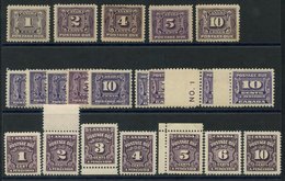 POSTAGE DUES 1906 Set M, SG.D1/8, 1930-32 Set M, SG.D9/13, 1933-34 Set UM, SG.D14/17, 1935-65 Set UM, SG.D18/24. (21) Ca - Other & Unclassified