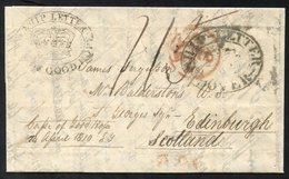 1810 Entire To Edinburgh Rated 1/5 (4d For A Single Incoming Letter Sheet From The Cape, 2d For The Ship's Captain & 11d - Sonstige & Ohne Zuordnung
