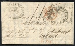 1810 Entire To Edinburgh Rated 1/5 (4d For A Single Incoming Letter Sheet From The Cape, 2d For The Ship's Captain & 11d - Autres & Non Classés