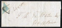 1861 Folded Outer Letter Sheet To Graaf Reinet With A Wood-block 4d Tied By A Triangular Cancel. A Cape Town AU.10.1861  - Other & Unclassified