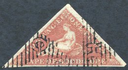 1853 1d Brick-red On Slightly Blued Paper, FU Example, Good Margins & Crisp Cancellation, SG.3. - Altri & Non Classificati