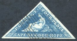 1853 4d Blue On Slightly Blued Paper, FU Example, Good Margins And Light Cancellation, SG.4a. - Altri & Non Classificati