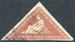 1857 1d Brick-red On Cream Toned Paper, Good To Large Margins, Light Cancel, SG.5. - Other & Unclassified