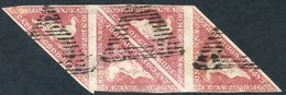 1855 1d Rose Irregular U Block Of Four, Margins Good To Touched In Places, Small Thin Spot On The Lower Centre Stamp By  - Sonstige & Ohne Zuordnung
