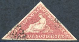 1855 1d Deep Rose-red, Good Even Margins, Light Cancel, SG.5b. - Other & Unclassified