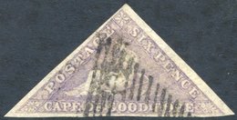 1862 6d Slate-lilac On Blued Paper, U With Good To Close Margins. Richter Cert., SG.7c. - Autres & Non Classés