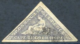 1862 6d Slate-lilac On Blued Paper, Large Margins, Light Cancel. A Choice Example, SG.7c. - Sonstige & Ohne Zuordnung