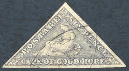 1862 6d Slate-lilac On Blued Paper, Good Margins, Used With Part Oval Registered 1865 Cancel, SG.7c. - Sonstige & Ohne Zuordnung