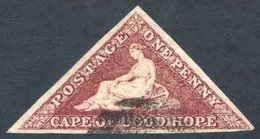 1863 1d Deep Brown-red, Good Margins, Lightly Cancelled, SG.18b. - Other & Unclassified