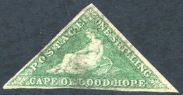 1863 1s Bright Emerald-green, Good To Clear Margins, Light But Slightly Smudgy Cancel, SG.21. - Altri & Non Classificati