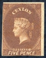 1857-59 5d Chestnut With Close To Large Margins, Unused Without Gum, Fine. SG.5, Cat. £1600. - Other & Unclassified