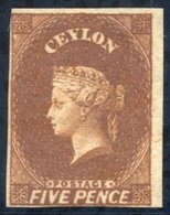 1857-59 5d Chestnut With Close To Large Margins, Unused Without Gum, Fine. SG.5, Cat. £1600. - Autres & Non Classés