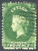 1863-66 2d Yellowish-green, Lightly Cancelled, The Usual Perforation Irregularities Resulting In Lower Left Corner Being - Sonstige & Ohne Zuordnung
