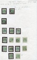 1882-86 ½ On ½pa Surcharges Range On Leaves, 1882 CCC (1), CCA (14), SG.23 & 25, Further Range Of 1886 CCA (11) SG.29, S - Altri & Non Classificati