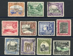 1934 Pictorial Defin Set, VFU, SG.133/143. Cat. £170 (11) - Other & Unclassified