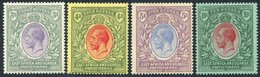 East Africa And Uganda 1912-21 MCCA 3r, 4r, 5r & 10r, M, SG.55/8. Cat. £405 (4) - Altri & Non Classificati