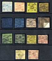 BRUNSWICK 1852-65 U Range Of (20) Stamps Incl. 1852 2sgr FU (repaired), 3sgr, 1853 1sgr, 1861-64 Rouletted 1sgr Yellow & - Other & Unclassified