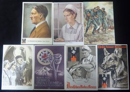GERMAN RED CROSS PROPAGANDA CARDS (12) Range Incl. 6 From Series 'Army Medical Service At The Front' Showing Battle Fiel - Sonstige & Ohne Zuordnung