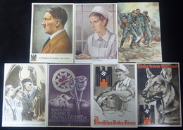 GERMAN RED CROSS PROPAGANDA CARDS (12) Range Incl. 6 From Series 'Army Medical Service At The Front' Showing Battle Fiel - Autres & Non Classés