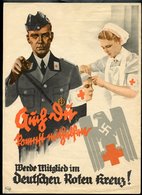 GERMAN RED CROSS Propaganda Posters (3) Incl. Membership Recruitment, Charity Donation Etc. Magazine For Dec 1937 Front  - Altri & Non Classificati