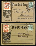 1912 Rhein Main Card To Weisbaden Franked 5pf Germania & 10pf Air Label, Tied Frankfurt/14.6.12 Commemorative D/stamp, A - Sonstige & Ohne Zuordnung