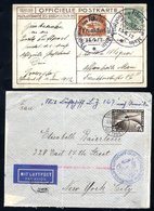 1912 Rhein Main Card To Offenbach, Franked 5pf Germania + 10pf Air Label, Tied 'Frankfurst/15.6.12' Commemorative Rate S - Autres & Non Classés