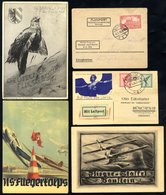 1919-38 Airmails/aviation Range Of Cards (14) & Covers (2) Incl. 1919 Cover Flown Waimar - Berlin With 1m Adhesive & Ber - Sonstige & Ohne Zuordnung