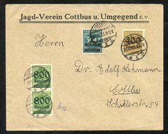 1923 Commercial Cover Franked 400m On 35pf, 2m On 300m (both Singles) Mi.307 & 310, Also Vertical Pair Of 800Tsd On 500m - Autres & Non Classés