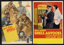 1930's Shell Advertising Publicity Cards, Unused (2 Different). - Autres & Non Classés