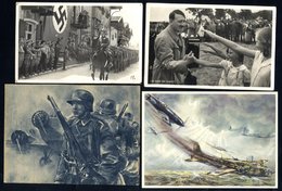 1930's-40's (few Earlier) Collection Of Propaganda Cards, Postcards & Stationery Housed In A Modern Album, Several Cards - Autres & Non Classés