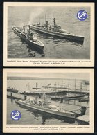 1941 Victoria Europa Card With Appropriate Pmk, Also Three Cards Showing German Model Ships & U-Boat. (4) - Otros & Sin Clasificación