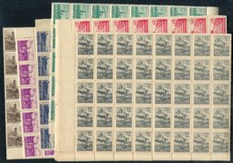 ESTONIA 1941 Reconstruction Fund Set In Sheets (halved) Of 150 Sets, SG.6/11, Cat. £712, Mi.4/9, Cat. 750€ - Autres & Non Classés