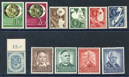 1951 50pf Posthorn Top Marginal UM, SG.1056, 1951 Philatelic Exhibition Set UM, SG.1067/8, 1953 Transport Set UM, SG.109 - Altri & Non Classificati