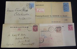 1886 Gibraltar Overprint On A Natal ½d Postcard, (H&G 1) Cancelled A25 Duplex NO.26.86, An Unused & U Gibraltar Overprin - Other & Unclassified