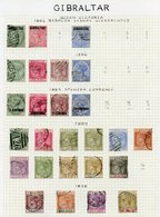 1886-1978 VFU Collection On Leaves Incl. 1886 Optd ½d, 1d & 2½d, 1886 CCA To 2½d, 1889 Surch 25c, 1889 Spanish To 2p, 18 - Other & Unclassified